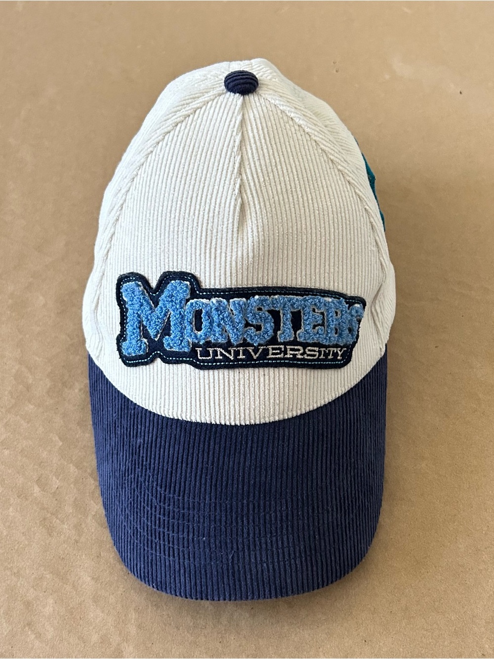 Disney Pixar Monsters University Adult Baseball Cap Hat Corduroy Snapback Patch